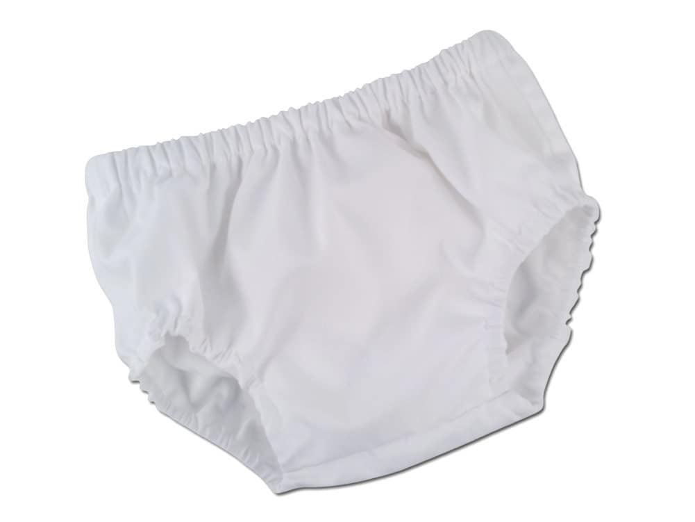 Baby Boy's Diaper Cover Solid White