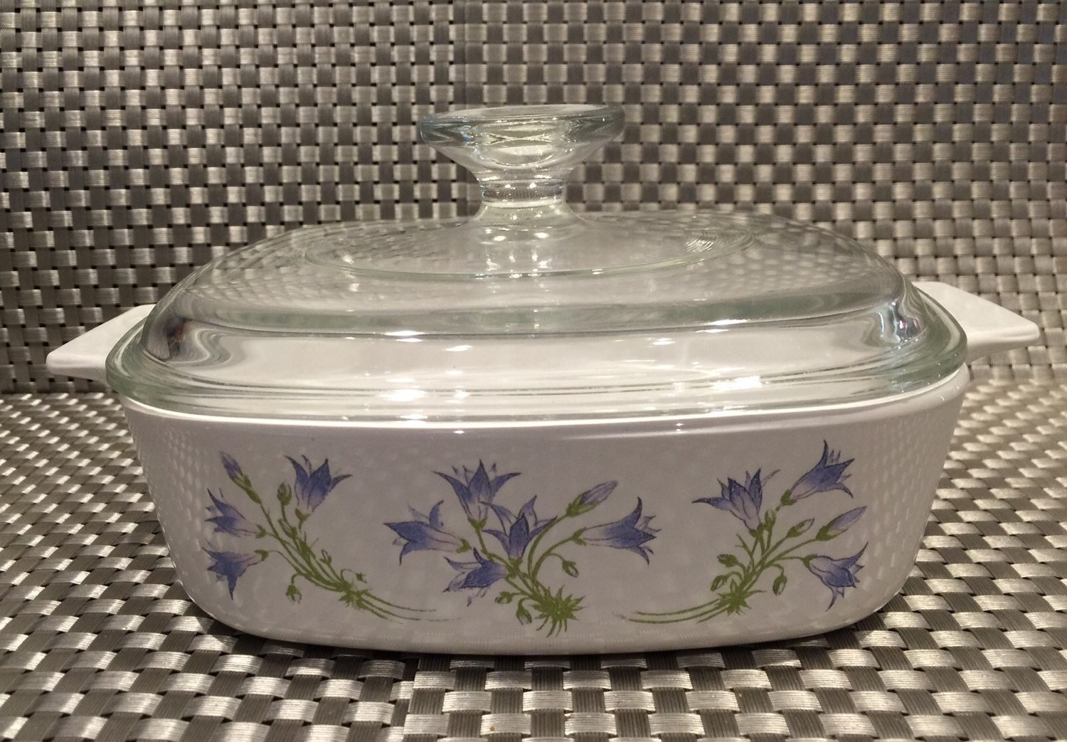 Corning Ware Blue Dusk pattern Casserole by VintageKitchens2013