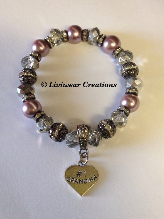Grandma charm bracelet by LiviWear on Etsy
