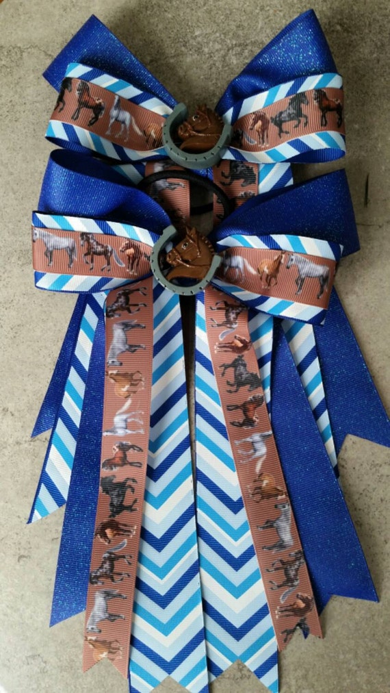 HORSE SHOW BOWS Set of bows for equestrian shows. Grosgrain