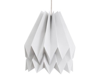 Paper Pendant Light for living room or bedroom | Plain Light Grey | Origami Design | FREE SHIPPING*