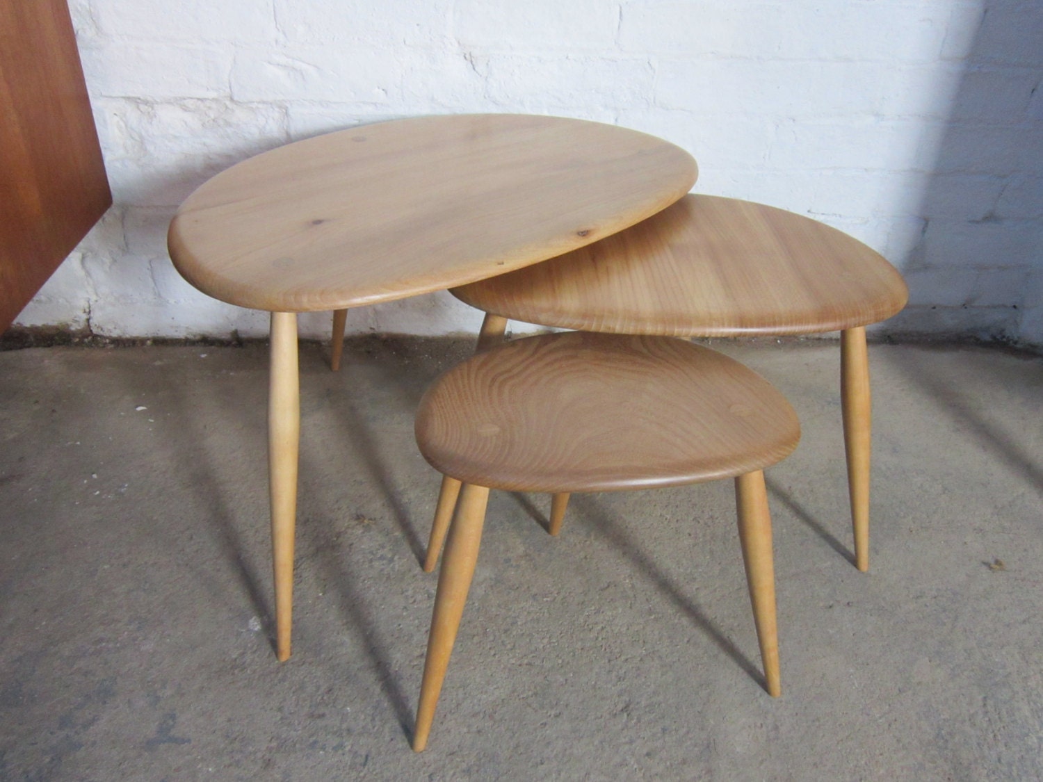 Ercol Pebble Nest of Tables Original 60s Vintage Retro MidCentury