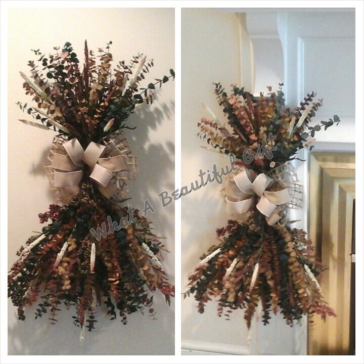 Grapevine Swag Eucalyptus Wreath Fall Wall by GiftsByWhatABeautifu