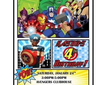 AVENGERS BIRTHDAY INVITATION