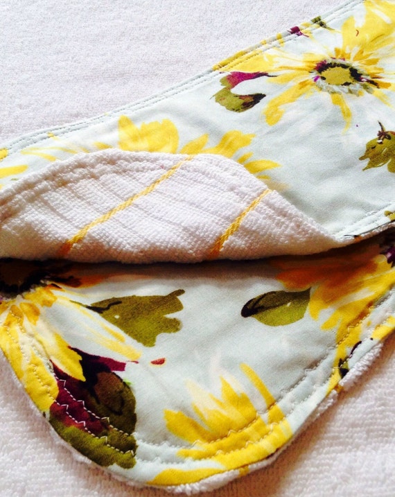 Baby Burp ClothsTerry Cloth Flowers by SplendidFindings on Etsy