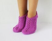 House slippers  Purple Slippers  Handmade Knitted  Wool Slippers Hand Knit Booties Winter Slippers Сozy House slippers  Purple Slippers  Handmade Knitted  Wool Slippers Hand Knit Booties Winter Slippers Сozy