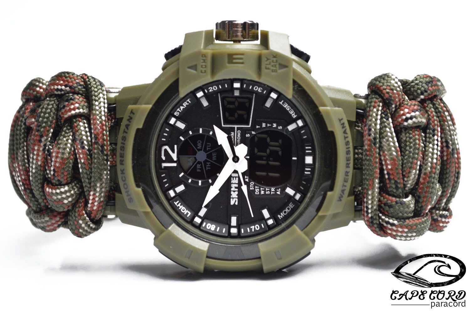 Military Paracord Watch Sports Watch Mens by CapeCordParacord