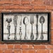 Wooden silverware sign Kitchen signs kitchen wall decor