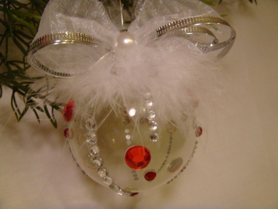 christmas ornaments fancy clear ball with by lyndajeansvintage christmas ornaments fancy clear ball with by lyndajeansvintage
