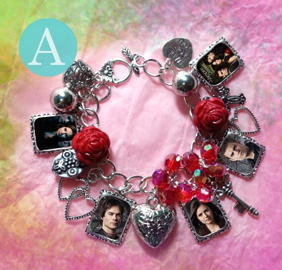 vampire diaries charm bracelet necklace by VoDoFad on Etsy