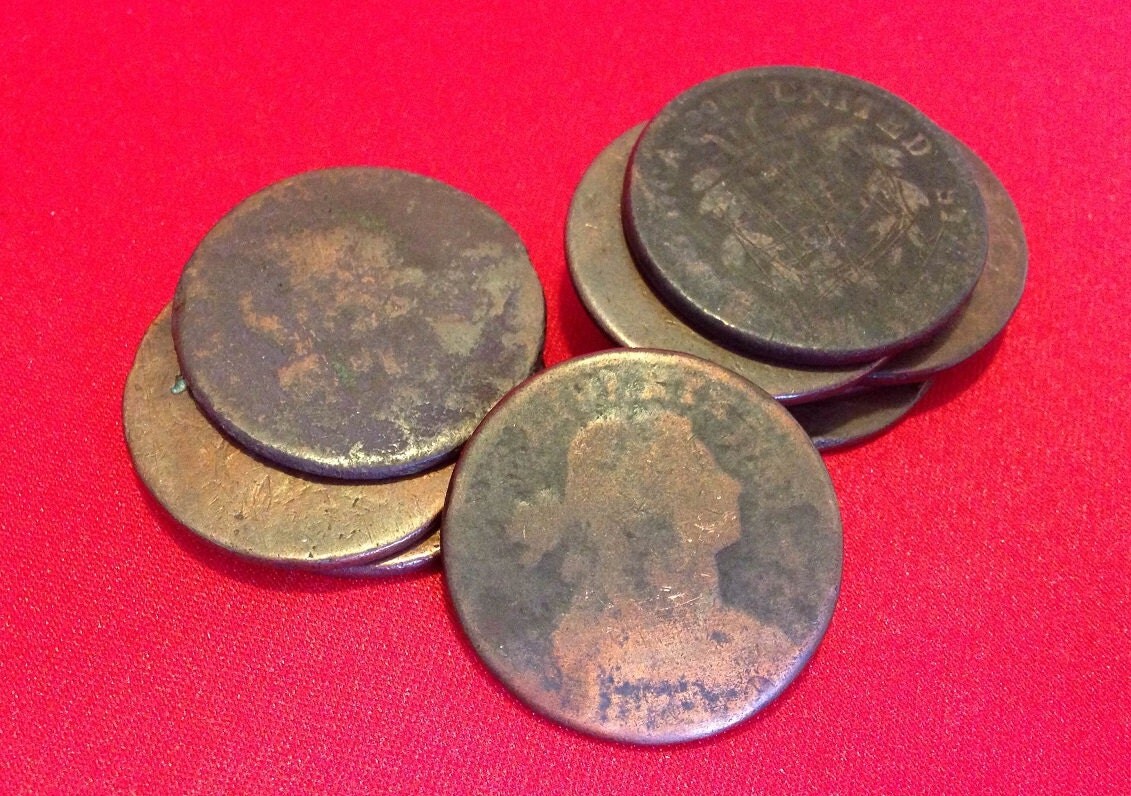 Early U.S. Draped Bust Large Cent CULL Coins / 17961807