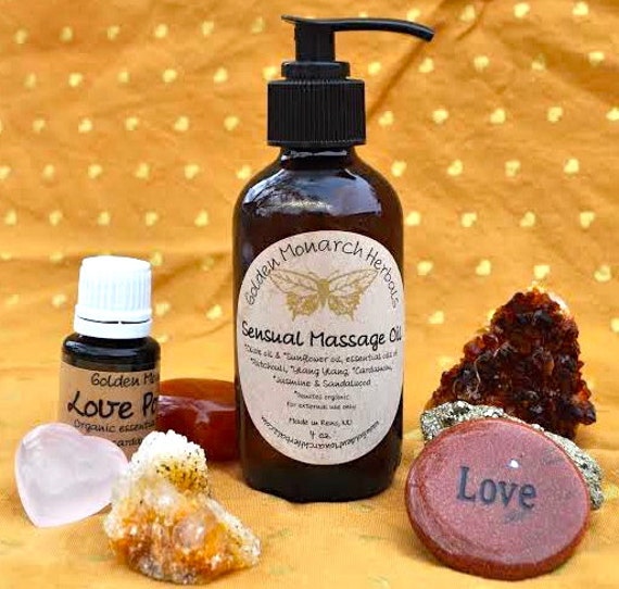 Items similar to Organic Sensual Massage Oil Blend & Love Potion