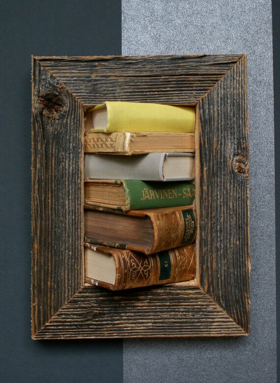 framed books on the wall 23x18cm by framedbooks on Etsy