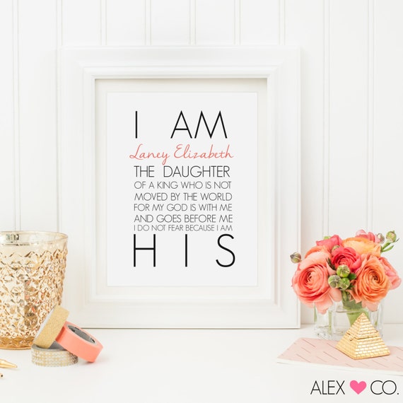 I Am the Daughter of a King Printable by alexandcoprintables