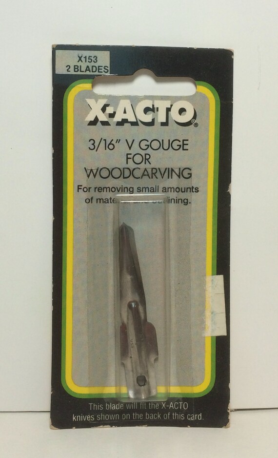 X-ACTO X153 3/16 V Gouge for Woodcarving BLADE 2 Pack