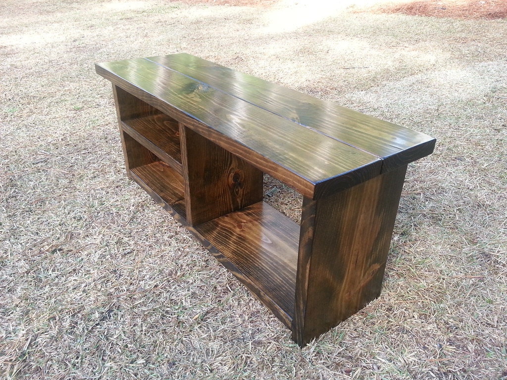 Wood Storage Bench Rustic Boot Bench Shoe Cubby Bench