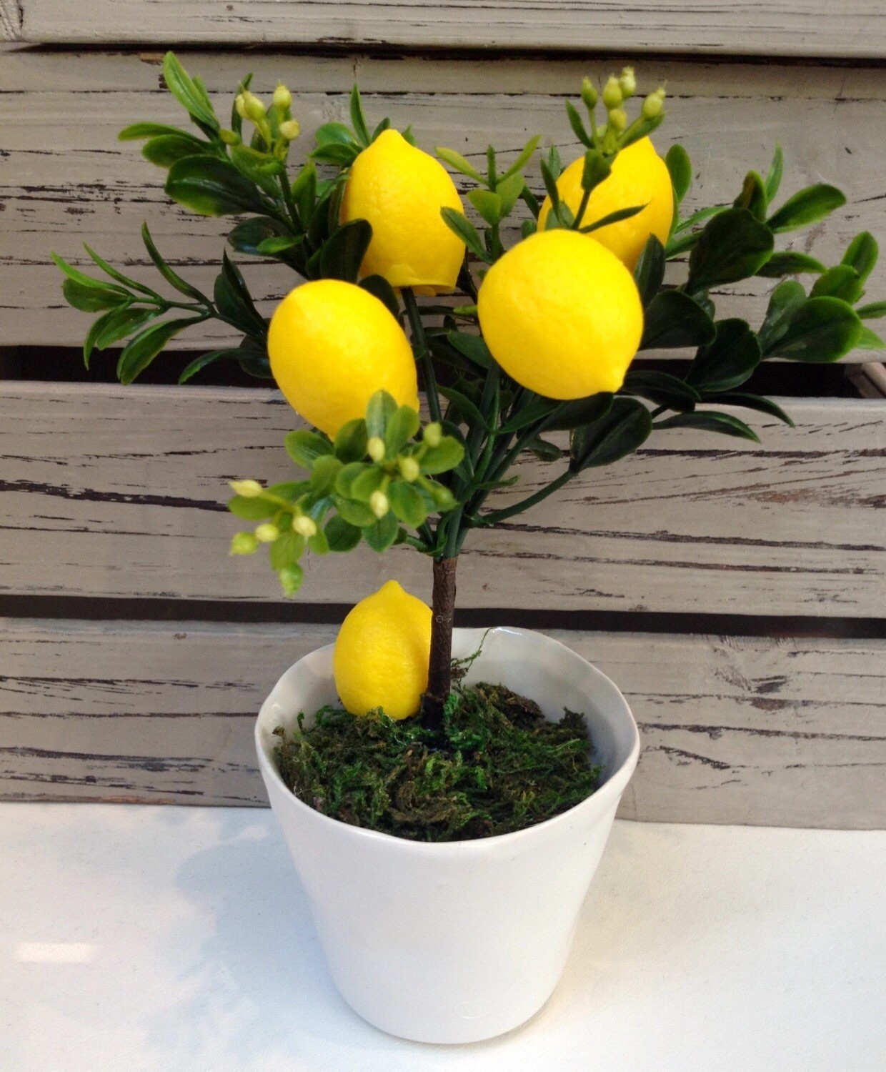 Scented Mini Lemon Tree air freshener Soap Bouquet by TouchofSoap