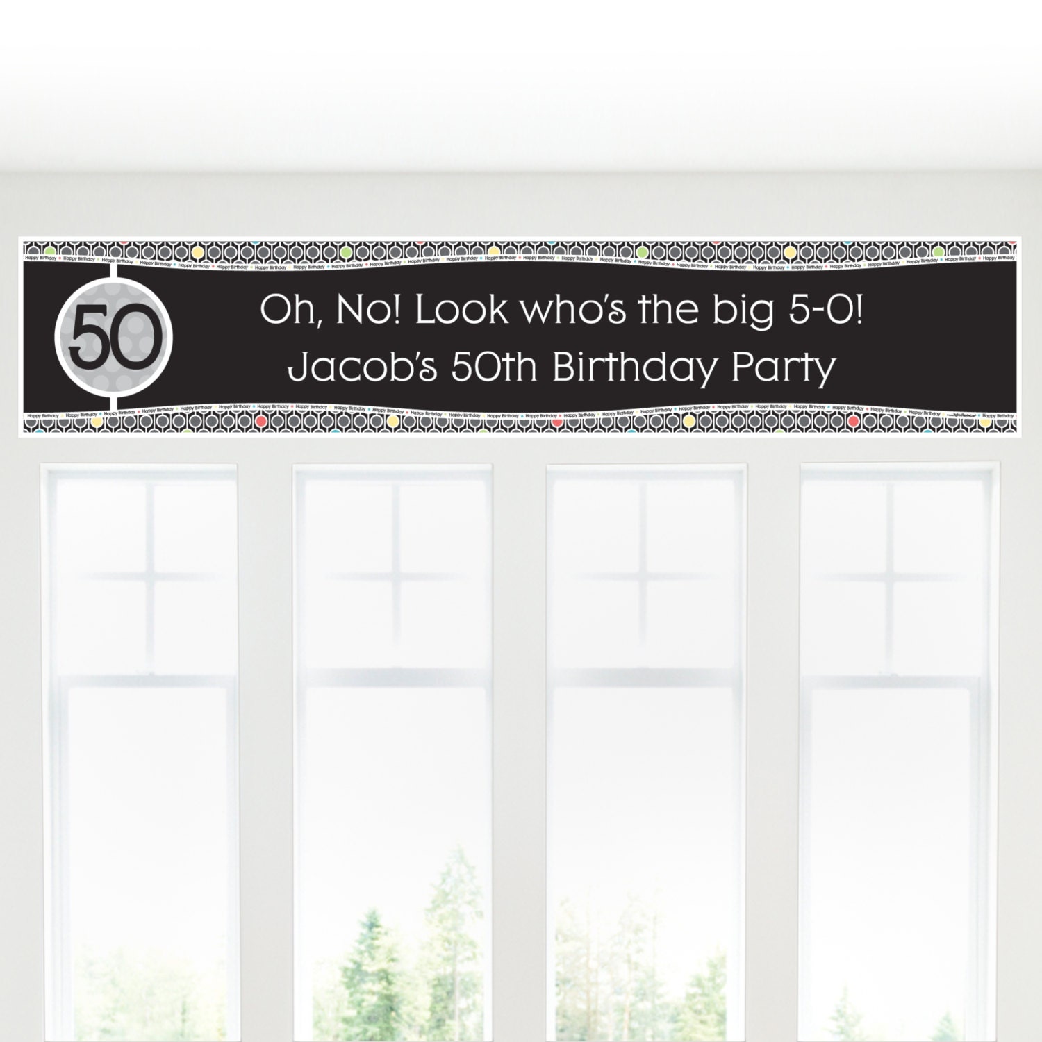 Adult 50th Birthday Party Banner Birthday Party Decorations