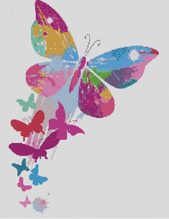 Counted Cross Stitch PatternFractal Butterflies Butterflies