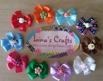 Velcro Hair Bows, Baby Hair Bows, Newborn Hair Bows, Small Dog Bows, Little Girl Hair Bows, Baby Shower Gifts, Hair Accessories