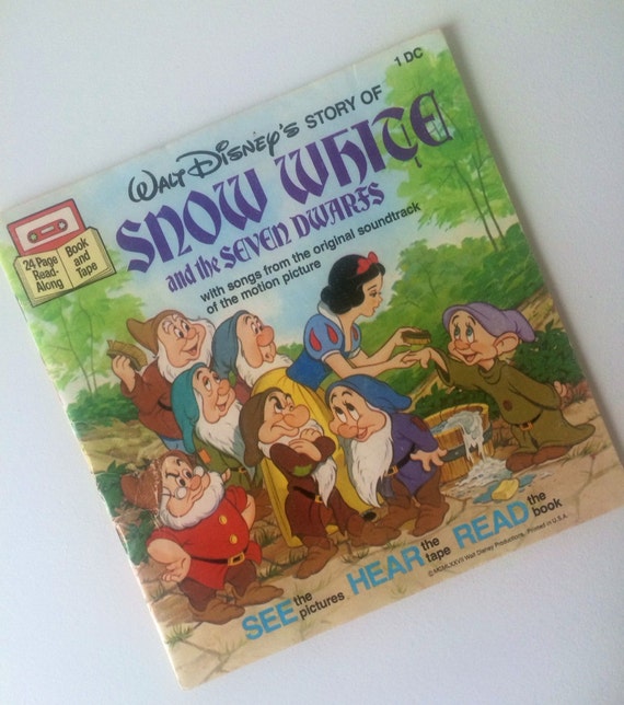 Vintage Snow White And The Seven Dwarfs Disney Read Along Book Hot Sex Picture 