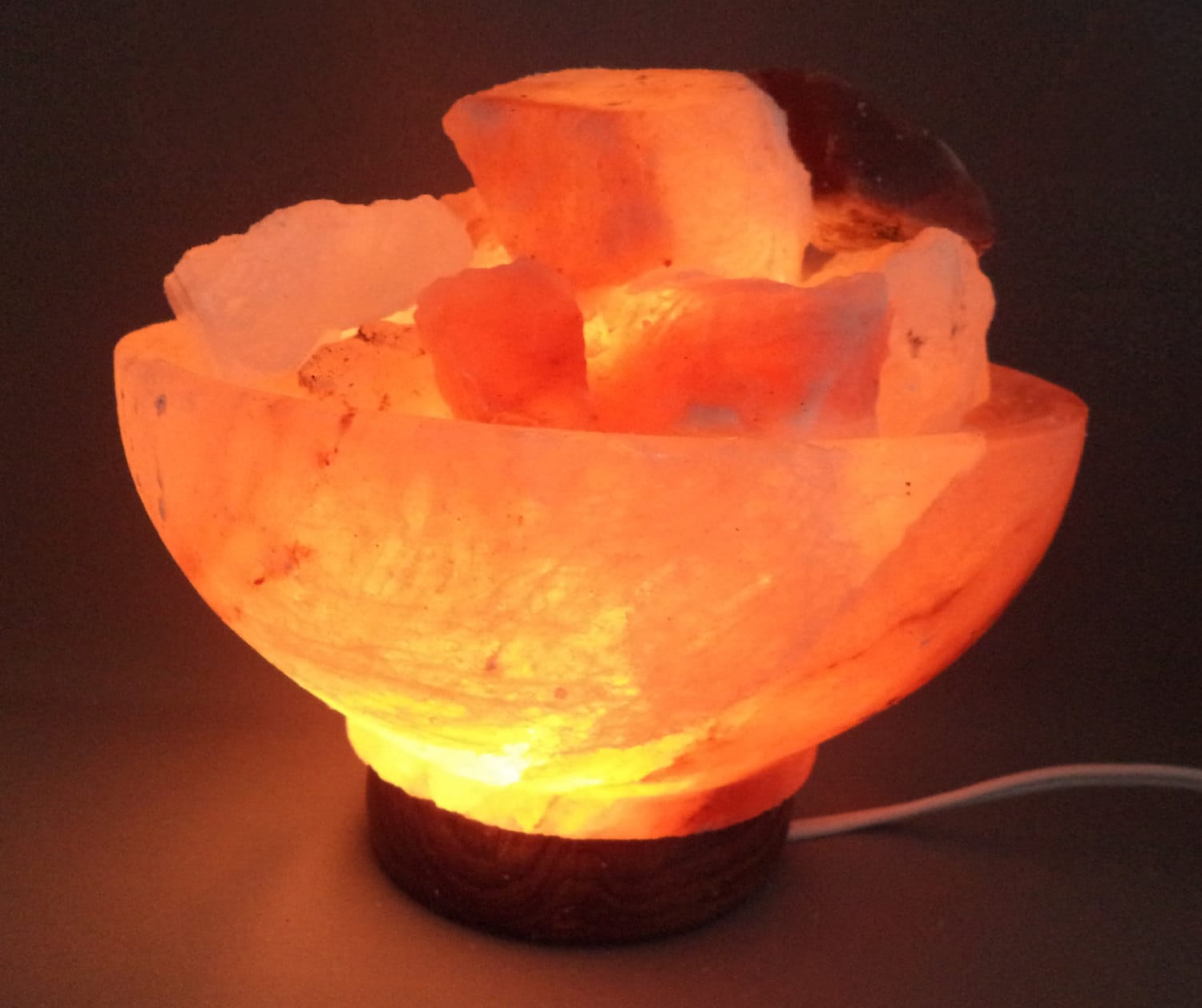 One Himalayan Salt Lamp BOWL OF FIRE with by CloudcroftTrading