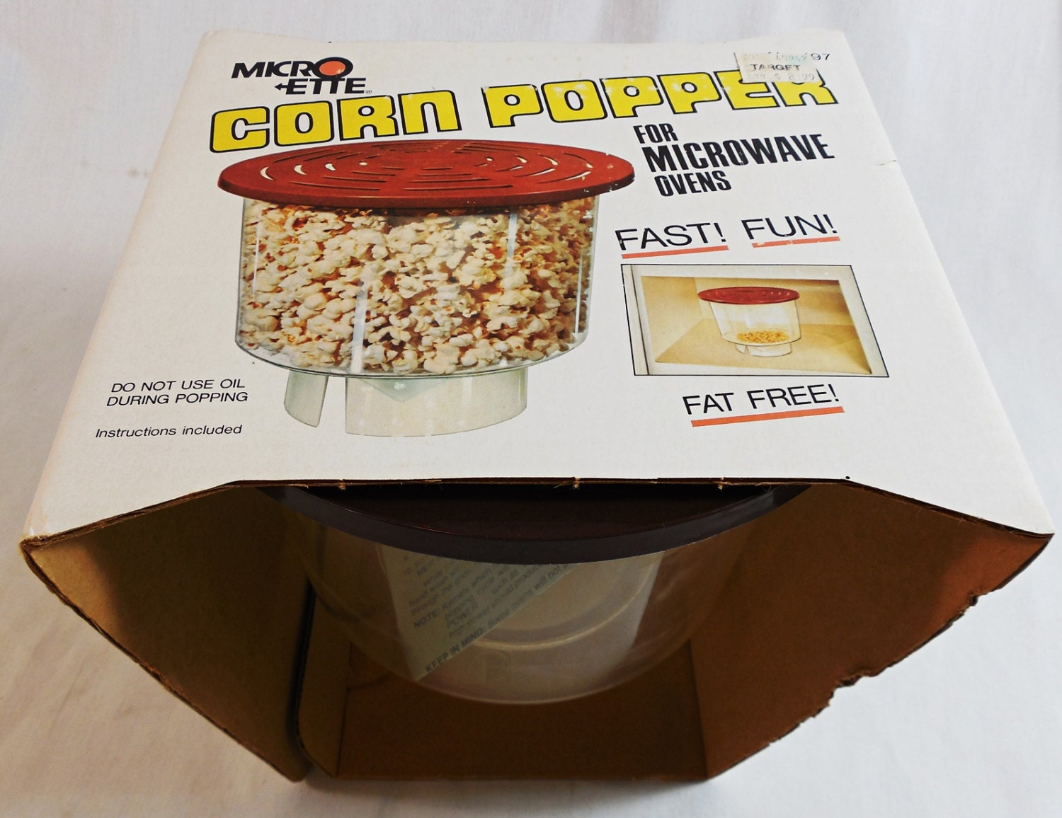 Vintage MicroEtte Microwave Popcorn Corn Popper Bowl 497
