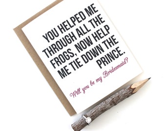 Will you Be My Brides Maid Card, Bridesmaid Card, Will you Be my Bridesmaid Card Funny, Bridesmaid Proposal, Bridesmaid Gift