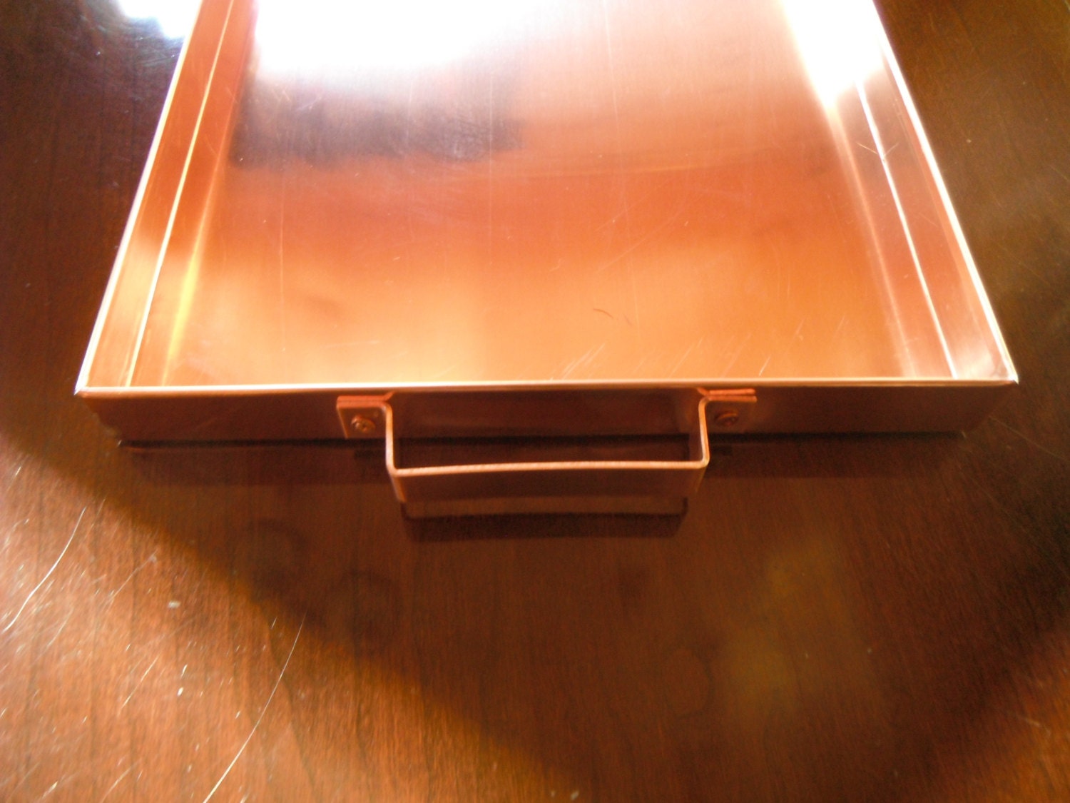 Solid Copper Tray With handles