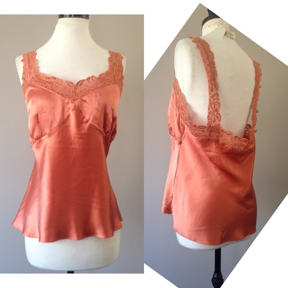 silk lace cami top