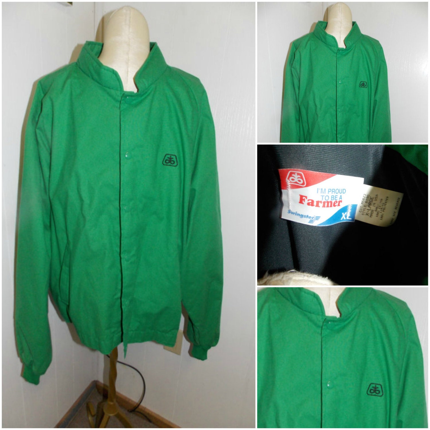 Vintage Pioneer Seed Jacket Green I'm Proud by PfantasticPfindsToo