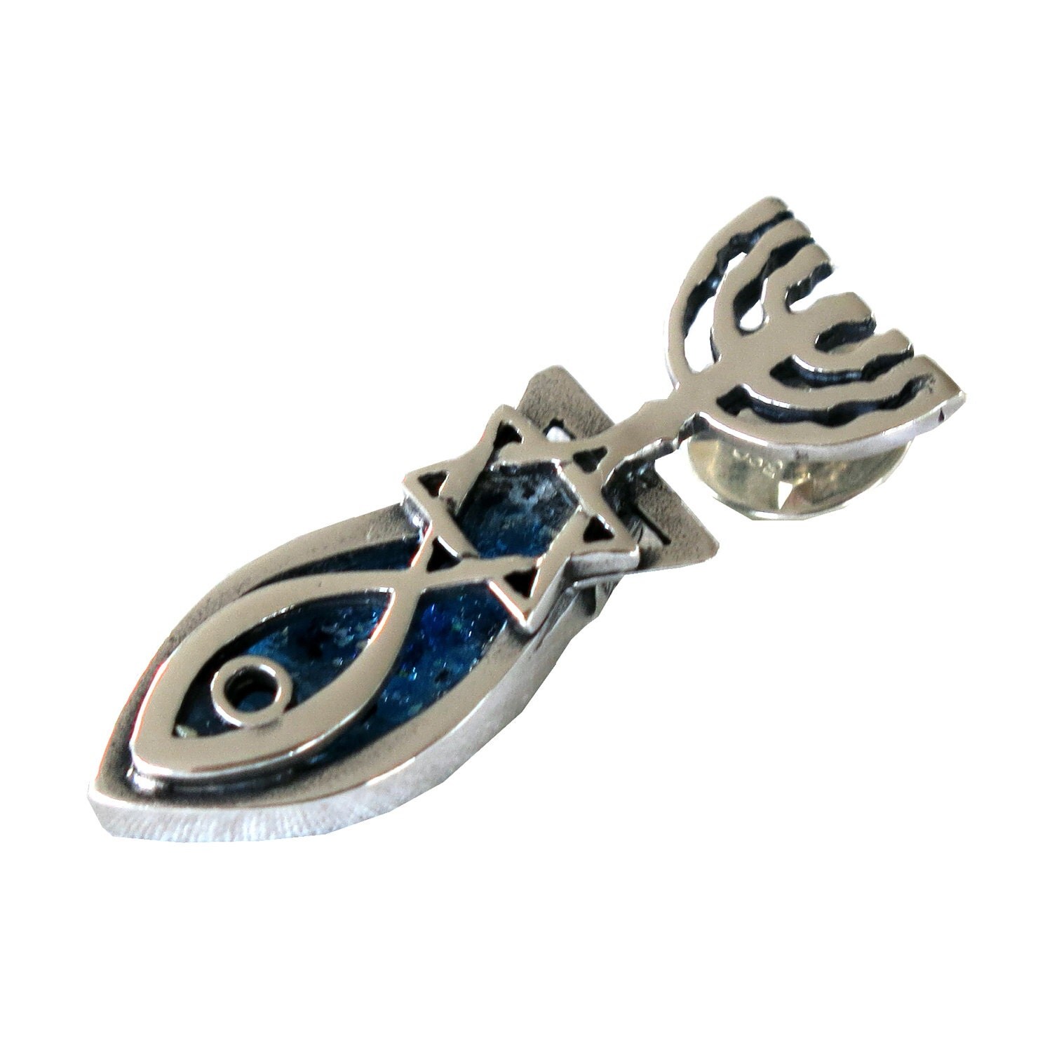 Grafted In Lapel Pin Messianic Seal Roman glass Lapel Pin