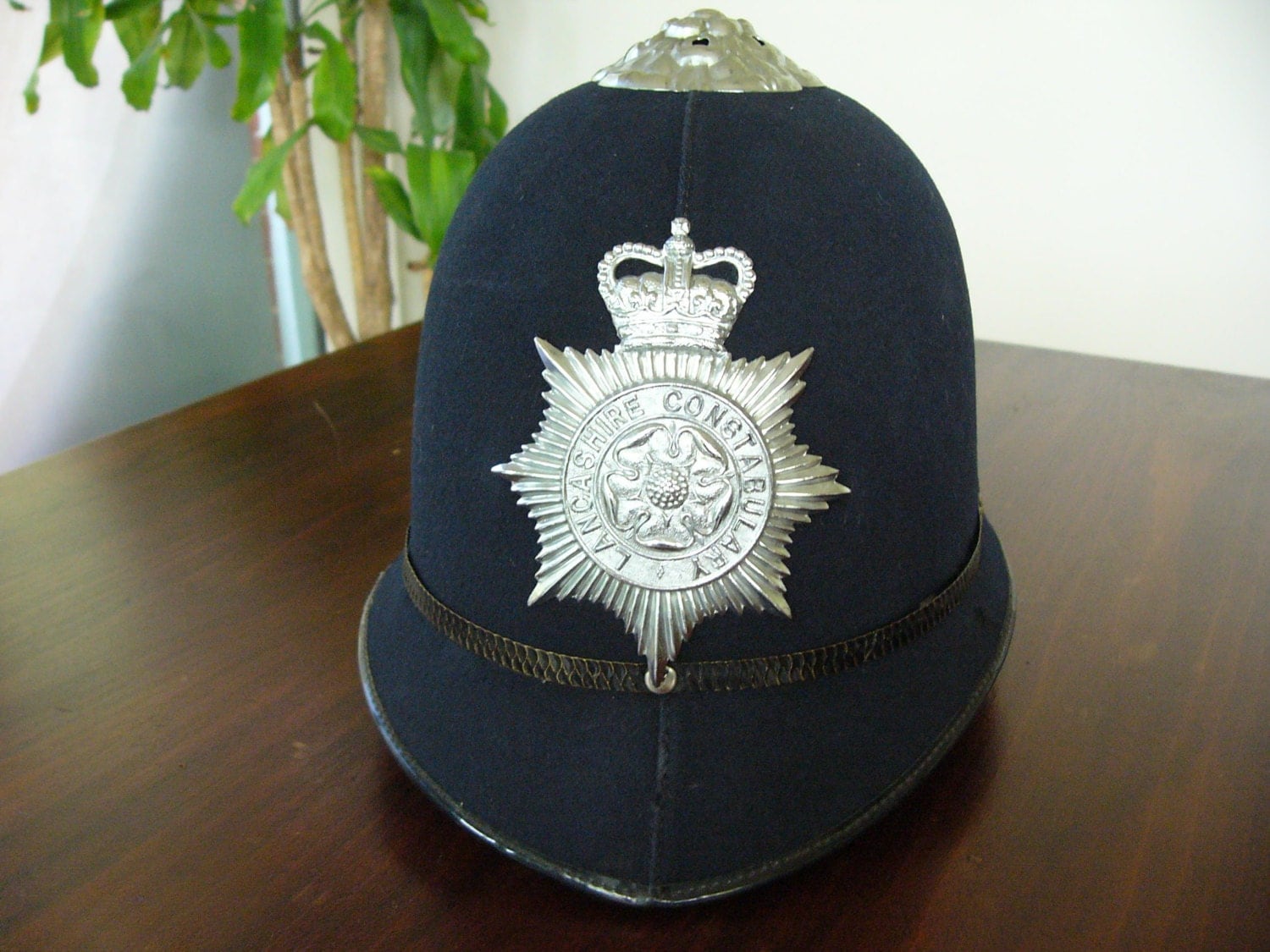 Police Helmet ... 1960's English Police Custodian Helmet