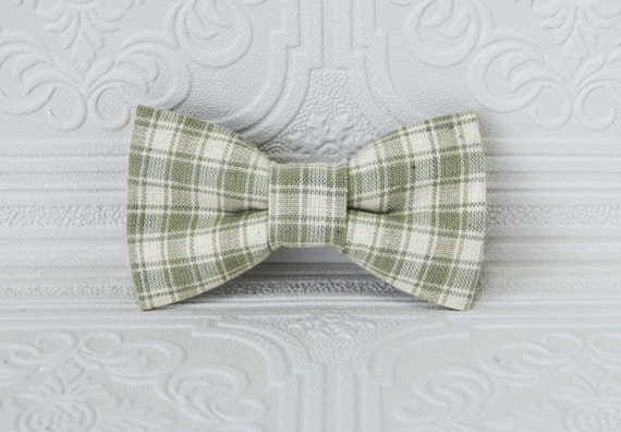 Green Plaid Bow Tie ; St Patricks Day Bow Tie ; Boy Plaid Bow Tie ; Ring Bearer Bow Tie ; Baby Bow Tie ; Green Clip On Bow Tie; TeamEtsyBABY