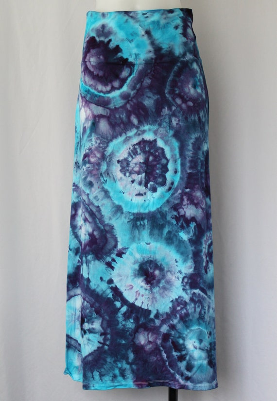 Tie Dye Maxi skirt ice dyed Mackenzie's by ASPOONFULOFCOLORS