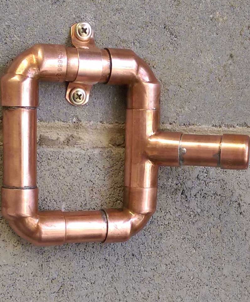 Copper Pipe Coat Hooks