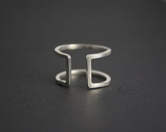 Sterling Silver Ring - Handmade - Funky