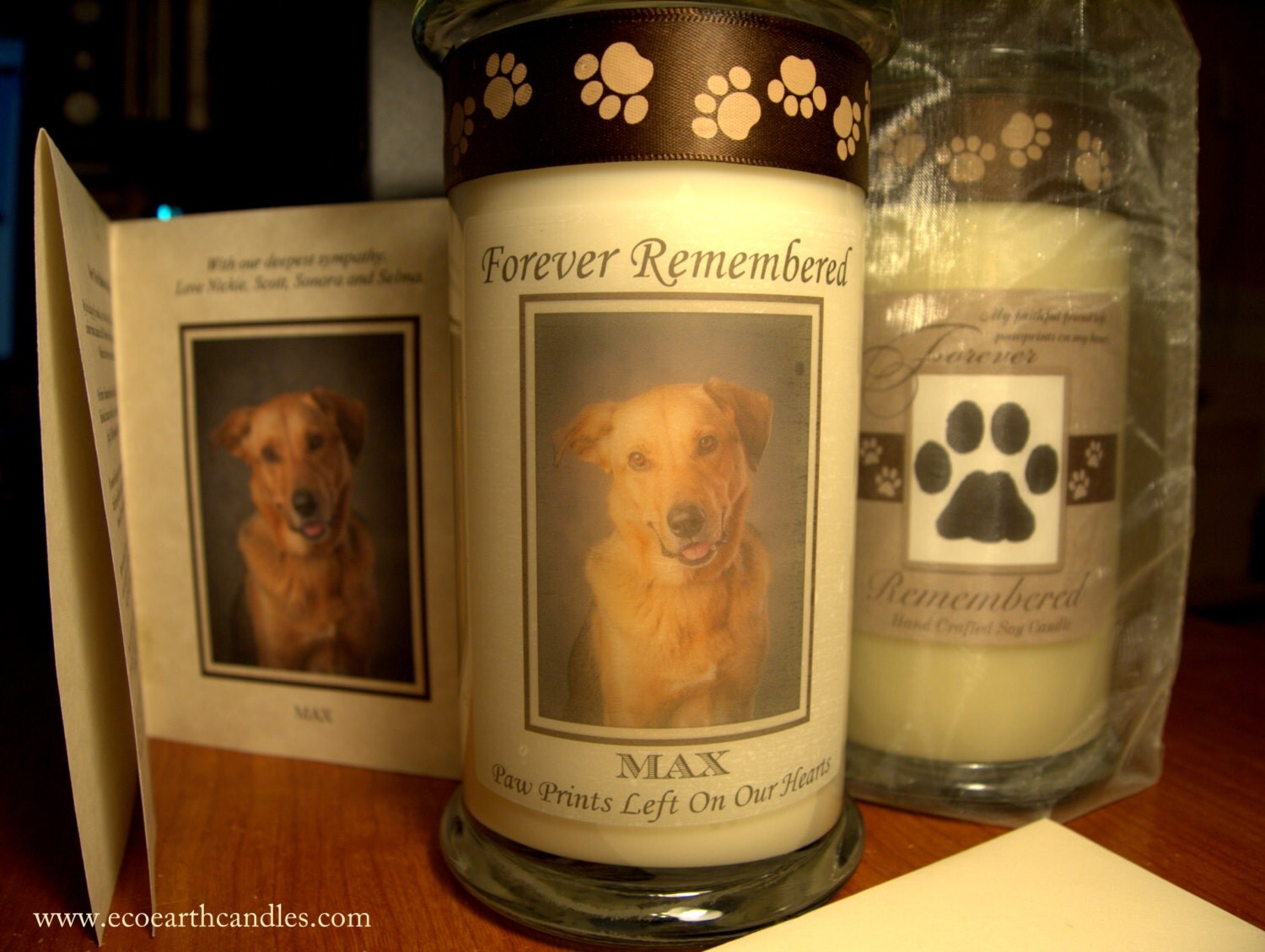 Customized Pet Memorial Candles 20 oz. Forever Remembered Soy