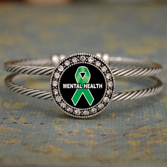 Mental Health Awareness Cuff Bracelet by ShopCharmingCollect