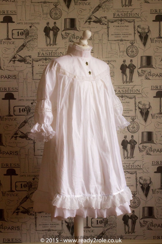 Victorian Styled Cotton Smock Dress by ready2role steampunk buy now online