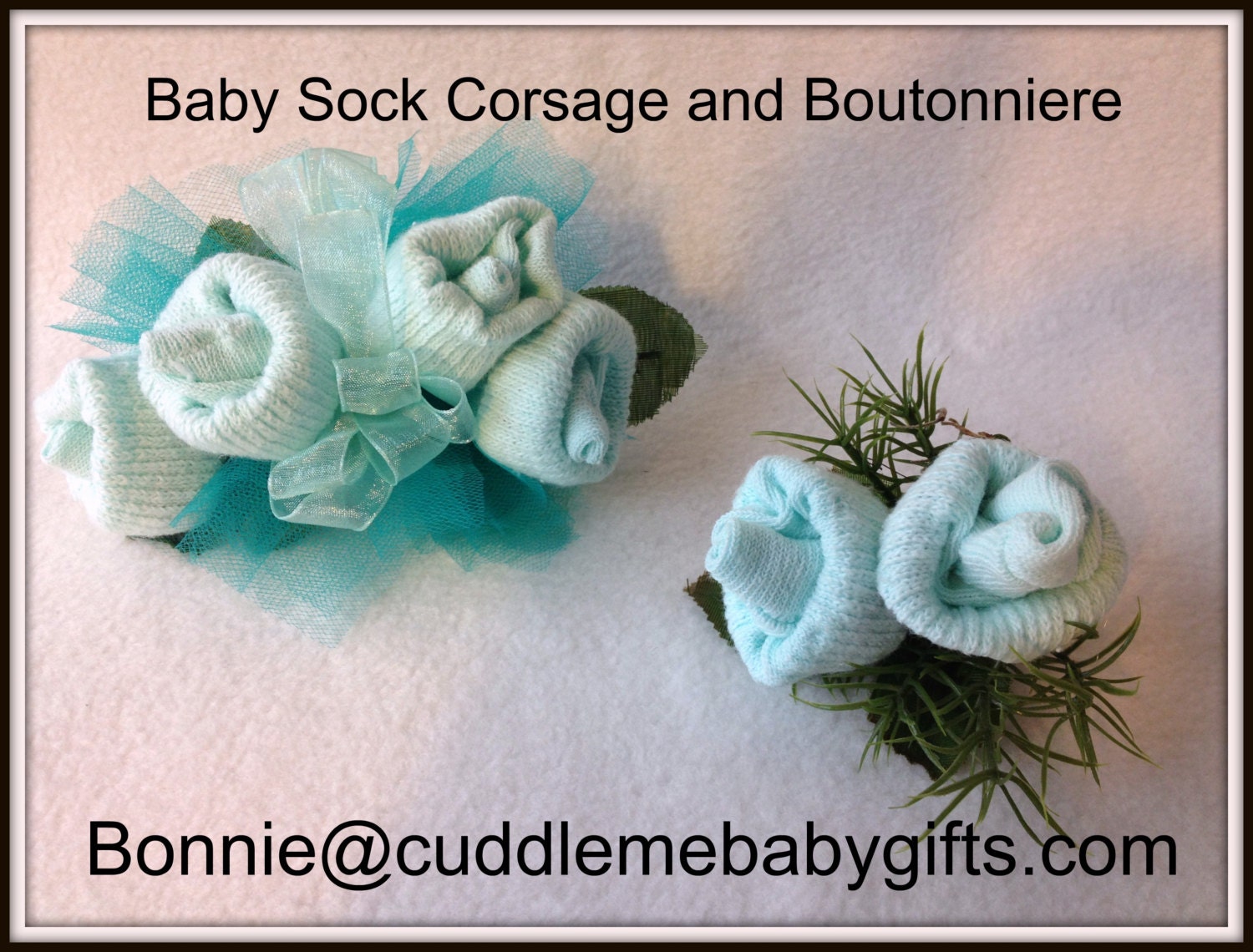 Baby Sock Corsage Baby Shower Baby Sock Corsage and