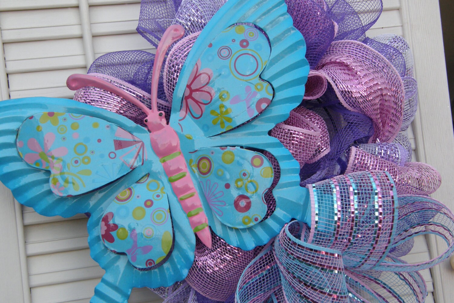 Butterfly Wreath Deco Mesh Butterfly Wreath by Underthekentuckysun