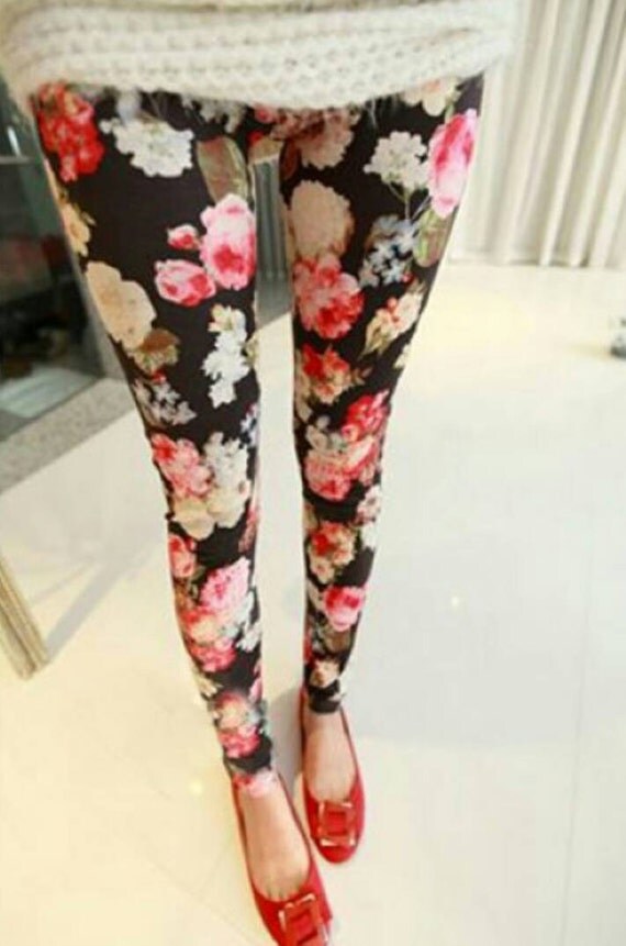 Flower Design Leggings | flower leggings pattern leggings fashion leggings by Flower Design Leggings | flower leggings pattern leggings fashion leggings by