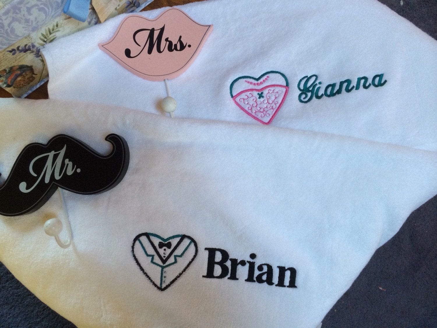 Mr. and Mrs. Fieldcrest Luxury Egyptian Cotton Bath Towel