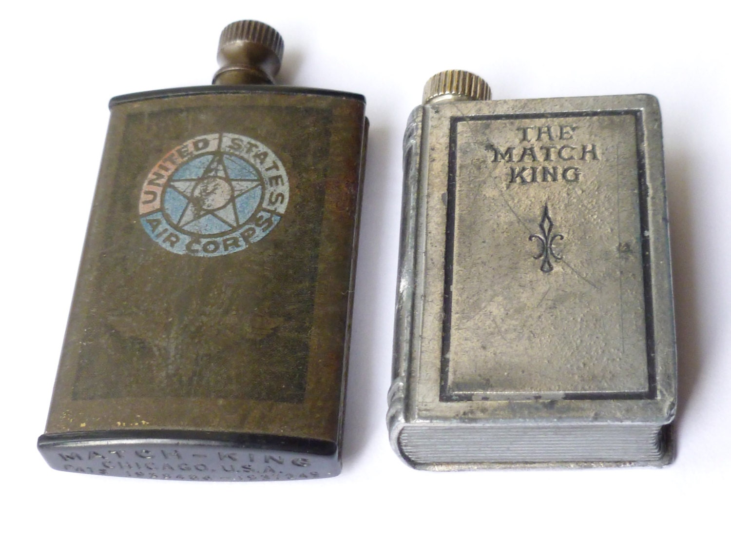 Two Vintage Match King Striker Lighters United