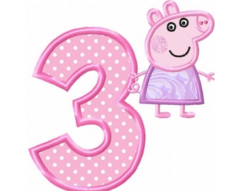 Popular items for applique peppa pig on Etsy