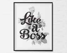Popular items for boss print on Etsy