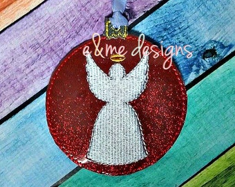 Angel Silhouette Ornament Embroidery Design