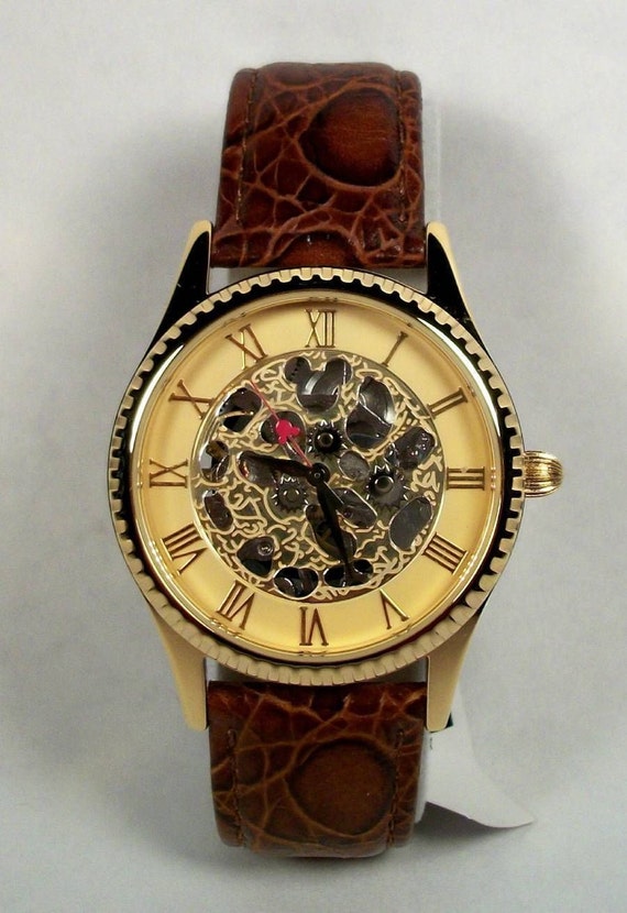 New Vintage Skeleton Automatic Mickey Mouse Watch HTF