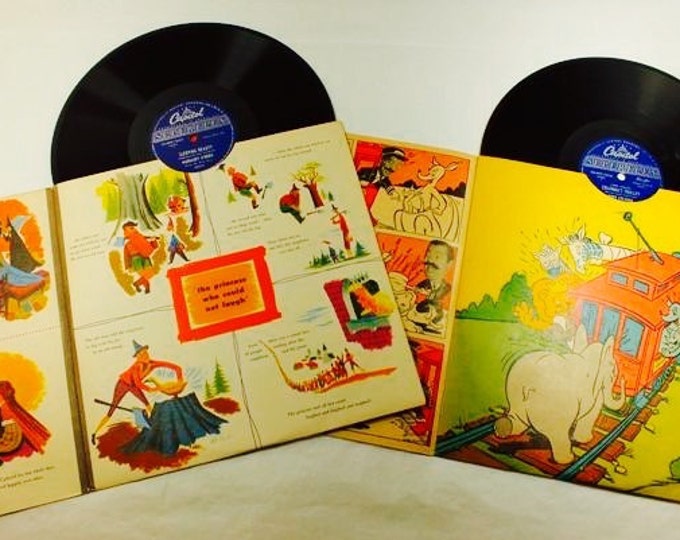 Storewide 25% Off SALE Rare Vintage Capitol Records Set 'Sleeping Beauty' & 'The Princess Who Could Not Laugh' DAS-138, with 'Here Comes Col